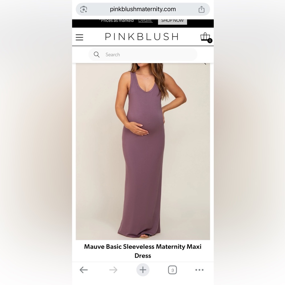 Pink Blush Purple Maternity Dress